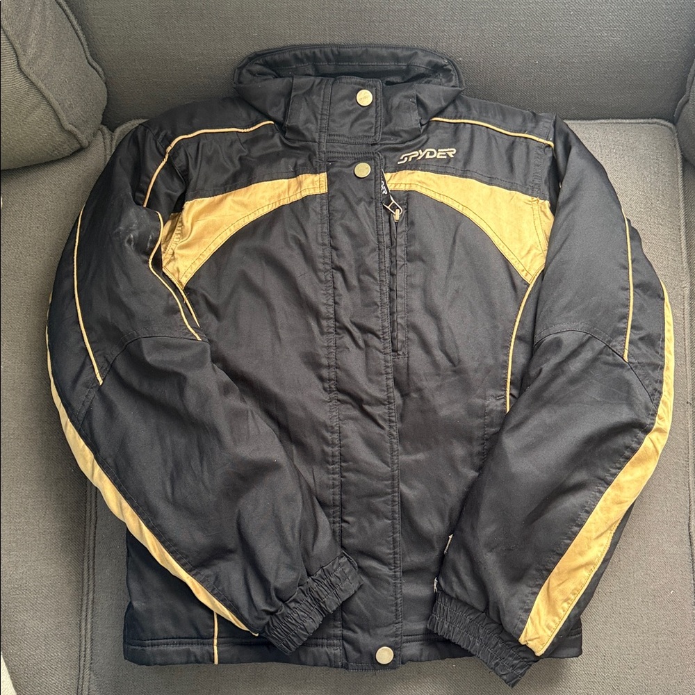 Spyder Black and Gold Outdoor Jacket